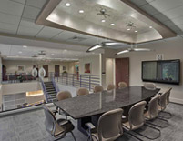 Conference Room Featuring Ivalo L’Ale Pendant Fixtures