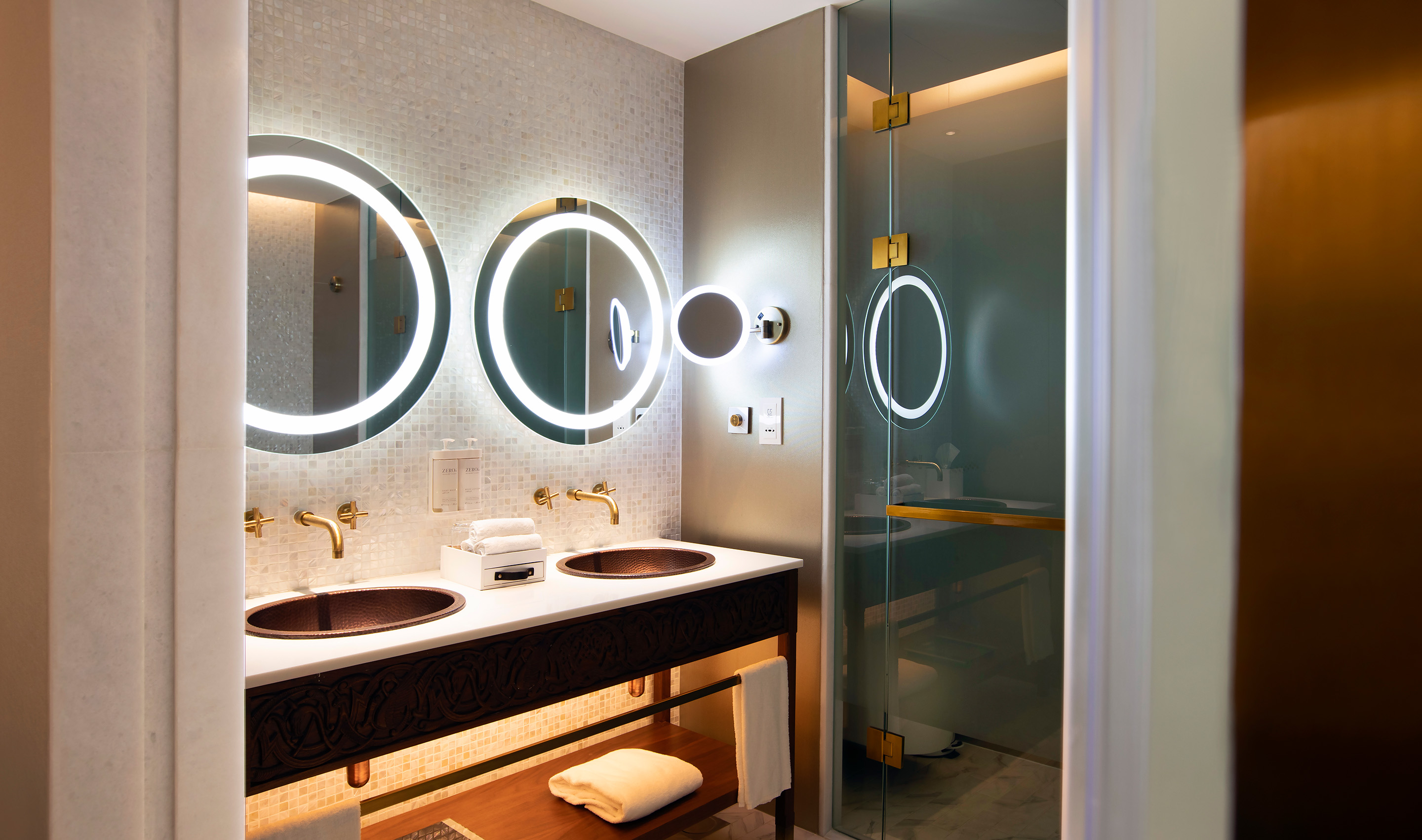 A Dubai hospitality Guest Room with Lutron myRoom XC.