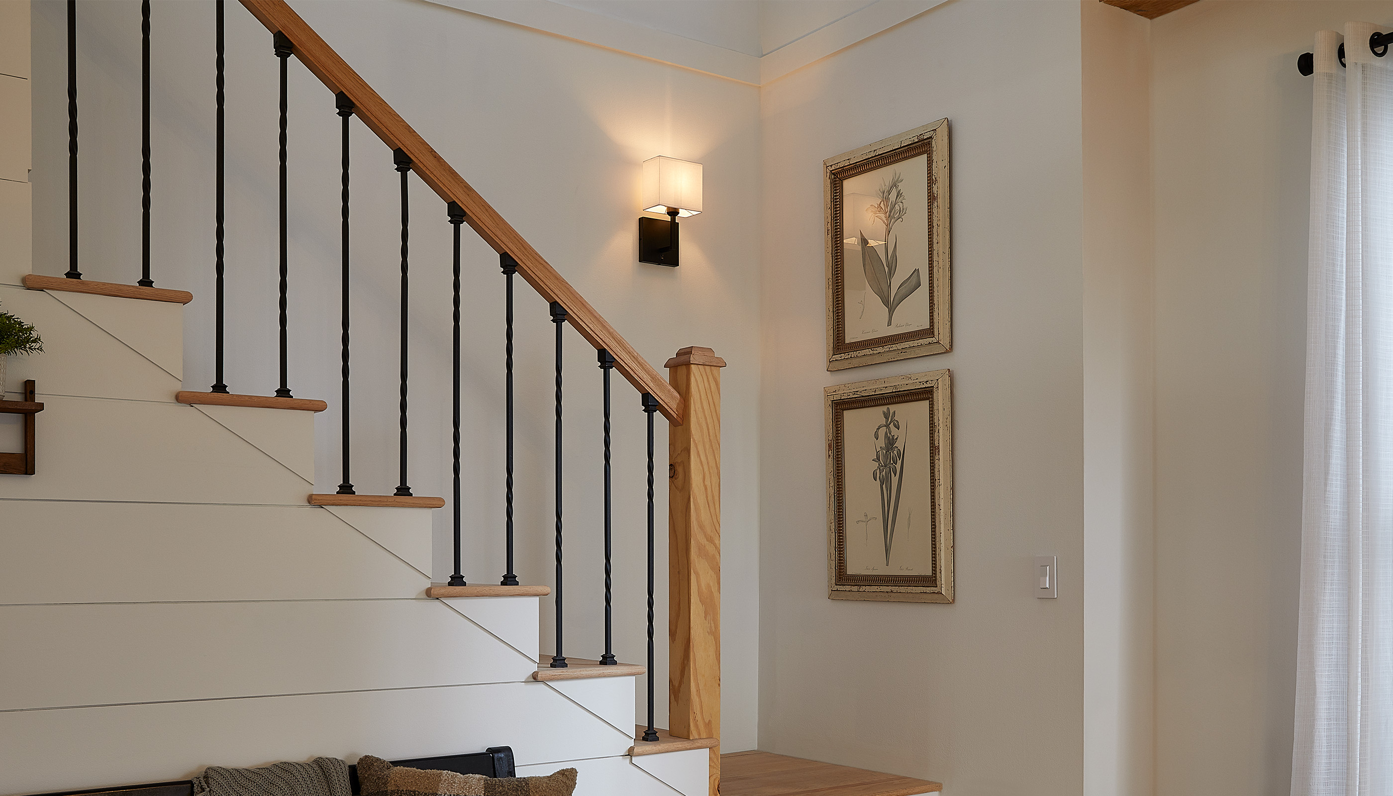 A Southeast private residence hallway  with Lutron Caséta & Dimmers & Switches