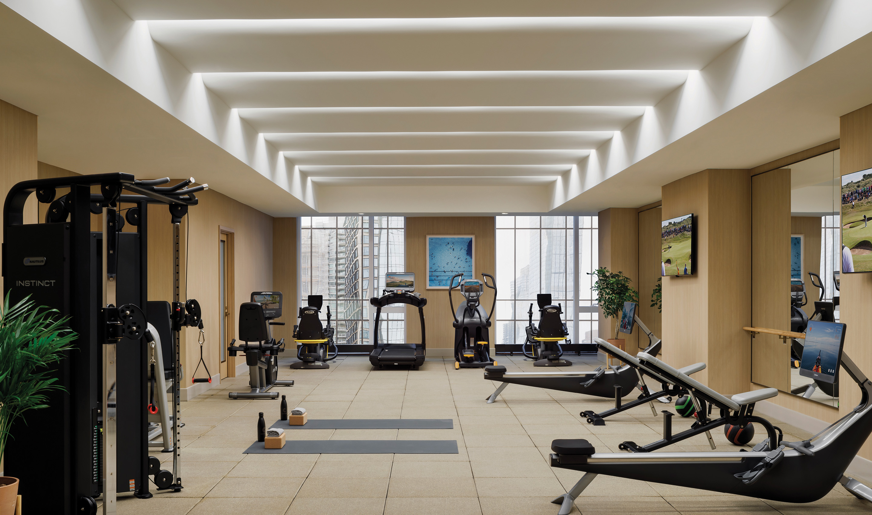 A New York City hospitality gym & spa with Lutron Athena