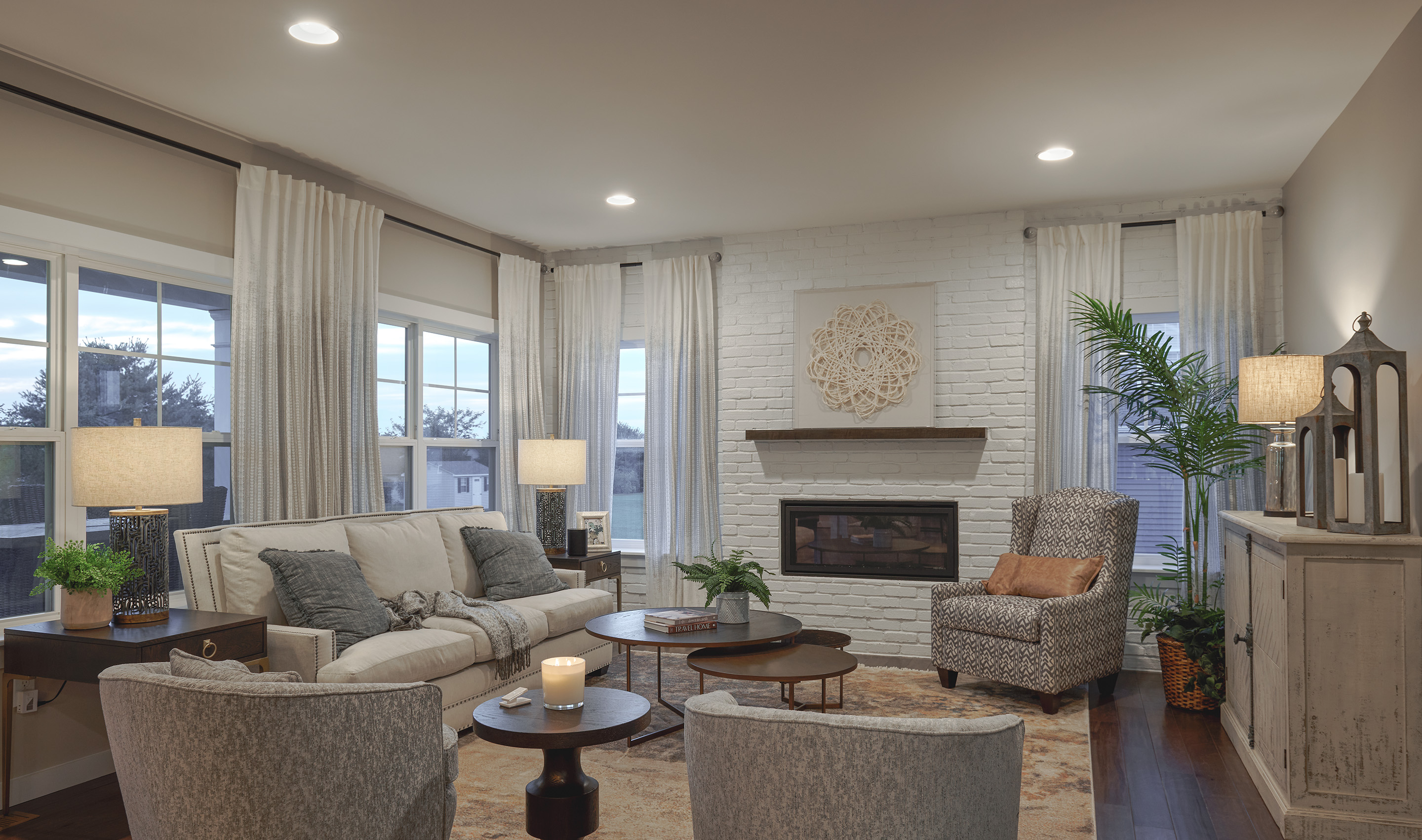 A Northeast private residence living room with Lutron Caséta, Dimmers & Switches & Dimmers & Switches