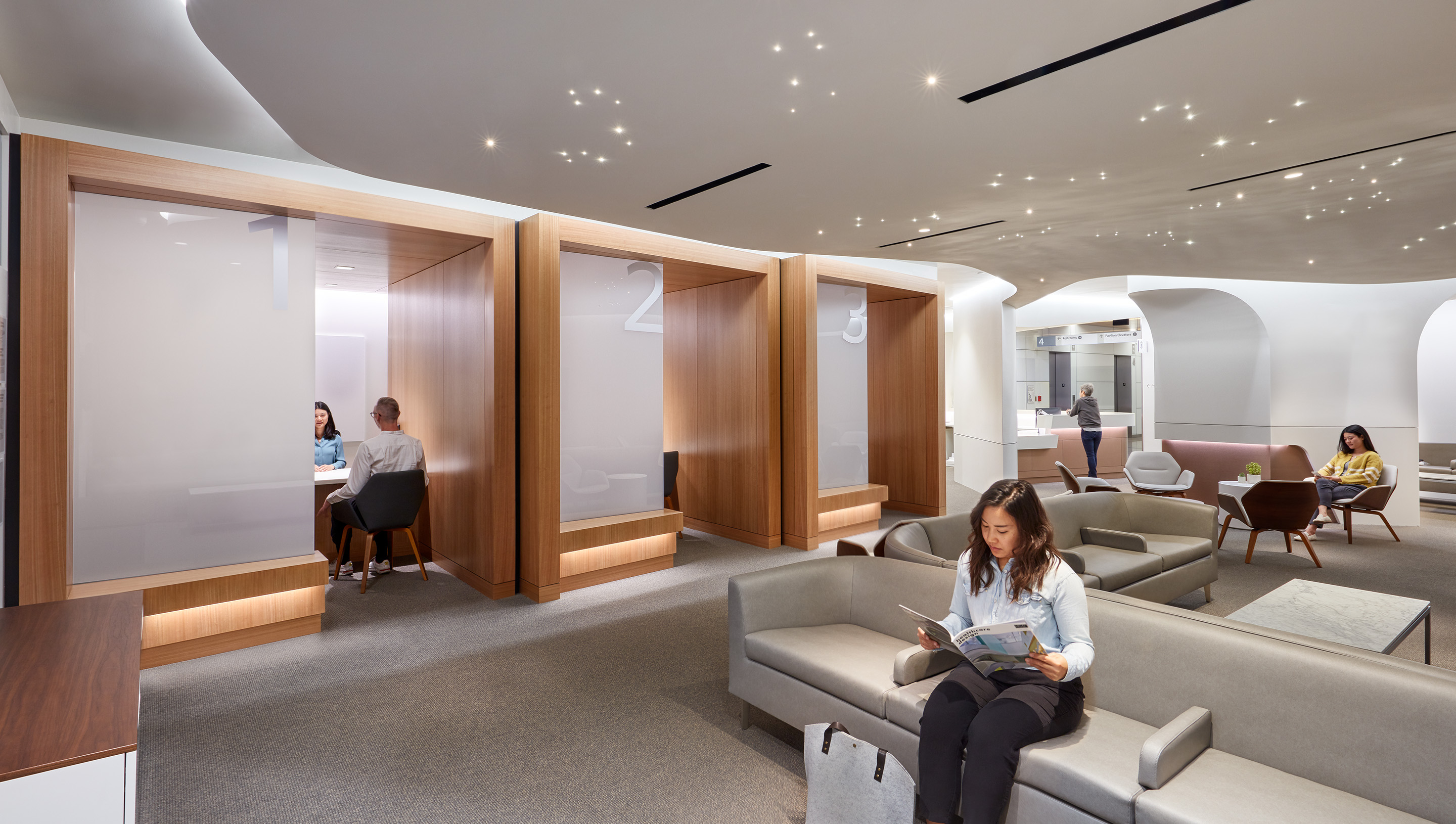 A New York City commercial collaborative space with Lutron Quantum. Image Courtesy of CO Architects
