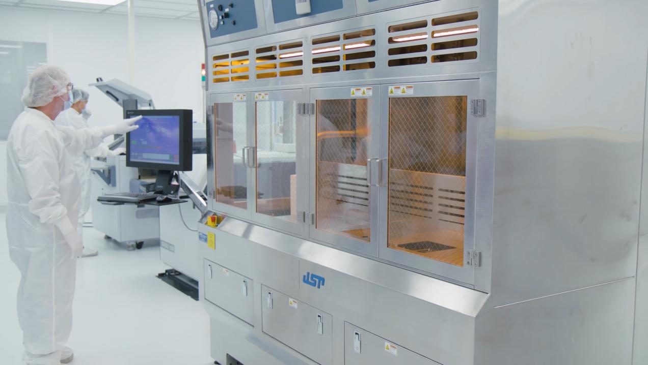 Advanced technology being developed in a sterile, high-tech clean room environment.