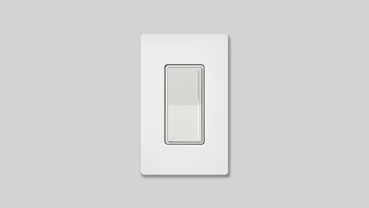 Sunnata dimmer switch featuring touch control and light bar for smart home lighting