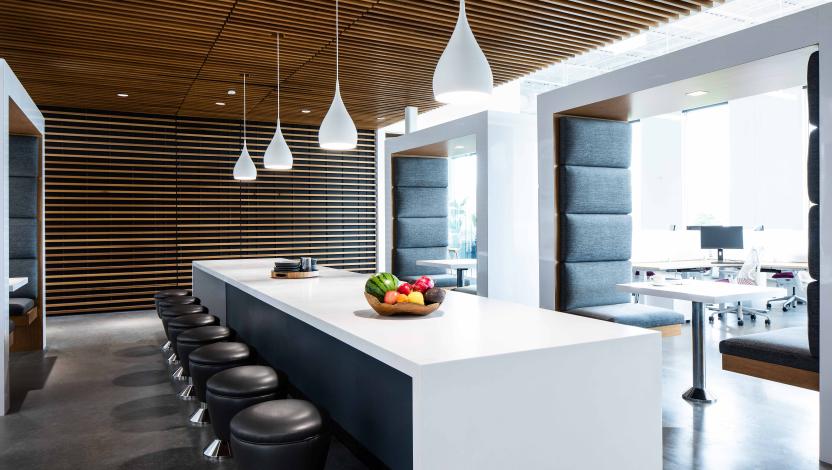 Commercial dining space with Rania S30 PAR30 lamp for track and recessed lighting.