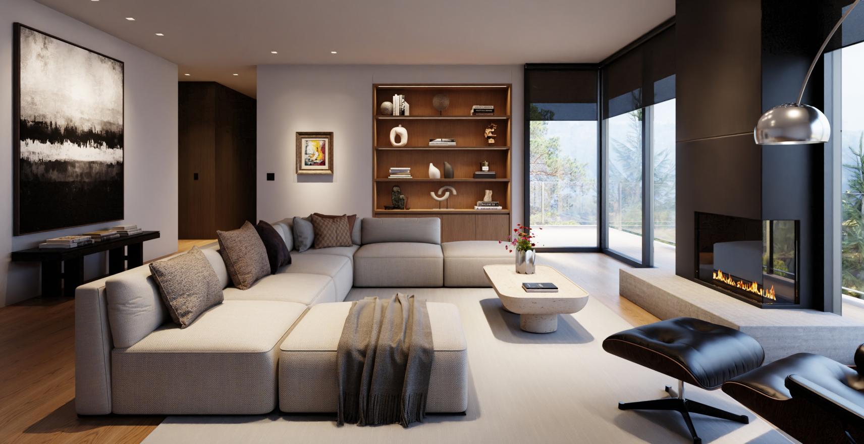 Rania downlights being used in a living room.