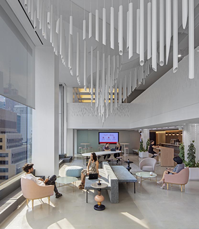 Lutron shades in a commercial office