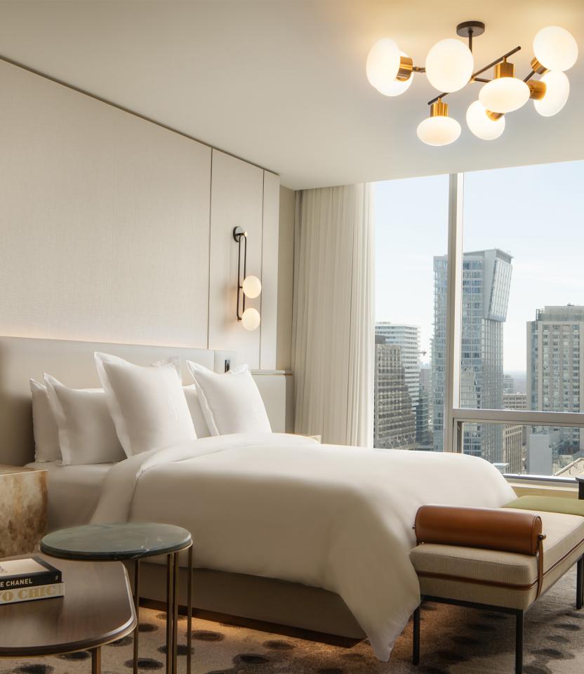 A Canada hospitality Guest Room with Lutron drapery, myRoom XC, Sunnata, keypads & remotes. @joethomasphoto