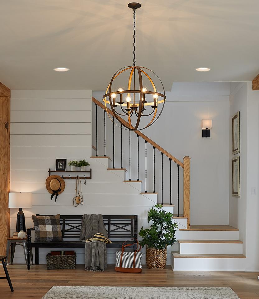 A Southeast private residence hallway  with Lutron Caséta, Dimmers & Switches & Picos
