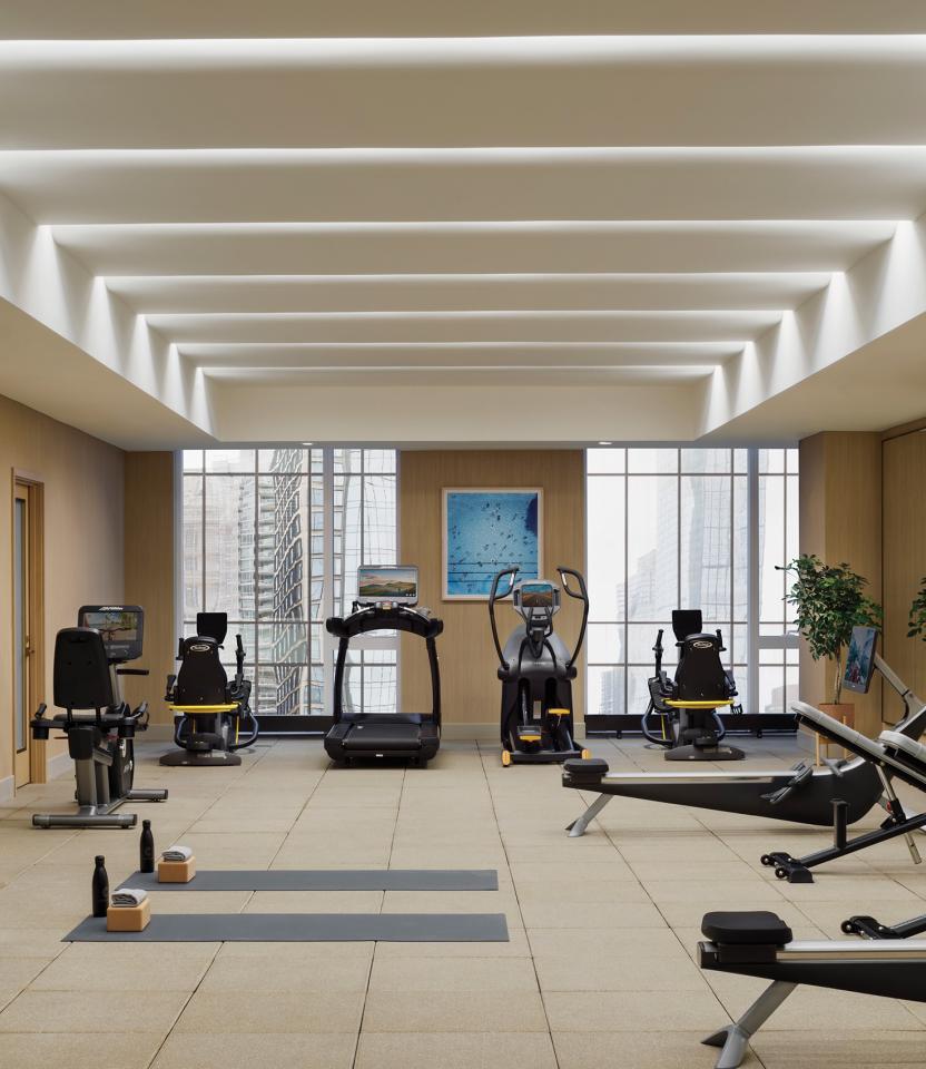 A New York City hospitality gym & spa with Lutron Athena
