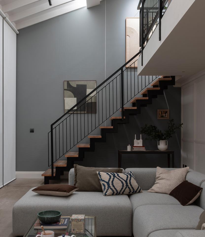 A London residential living room with Lutron Roller shades, Palladoim, Keypads & Remotes