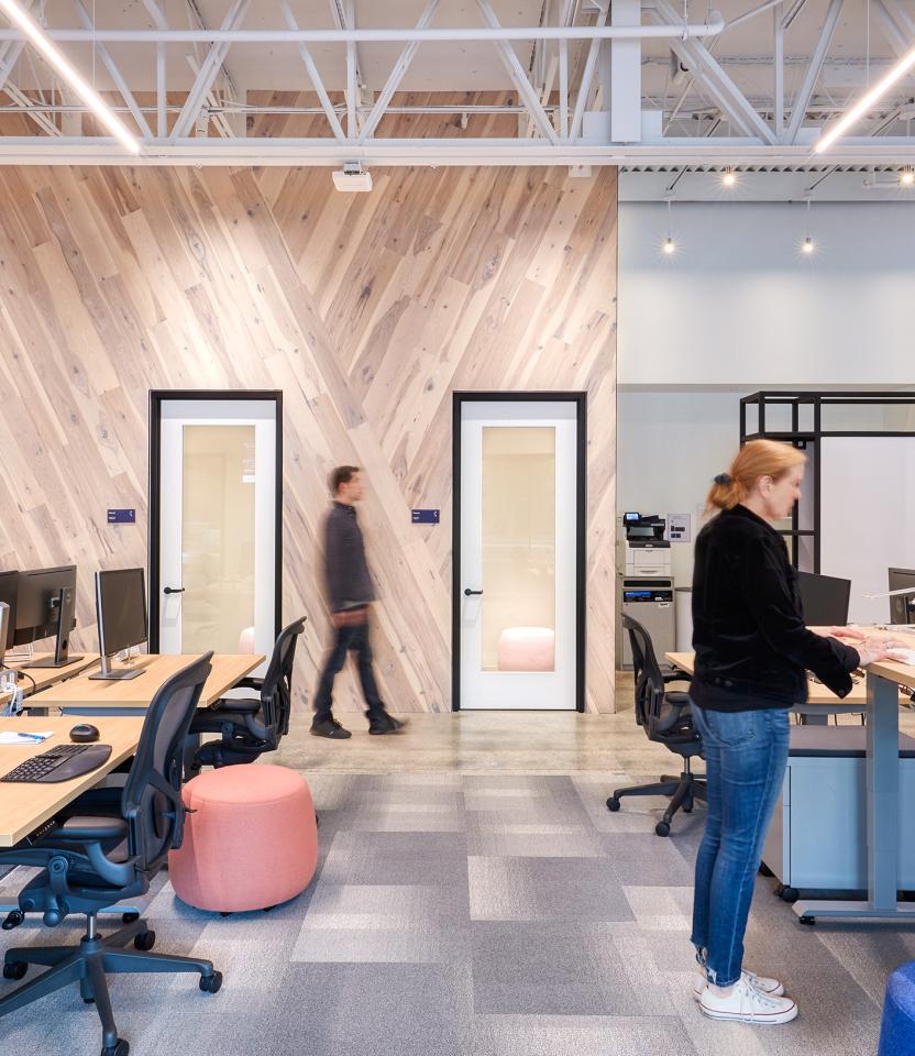 A Mountain View commercial open office with Lutron Quantum