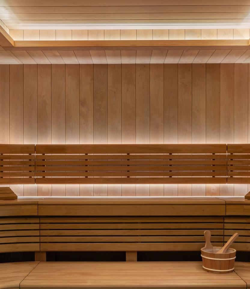 A London hospitality gym & spa with Lutron Quantum. Photography John Athimaritis