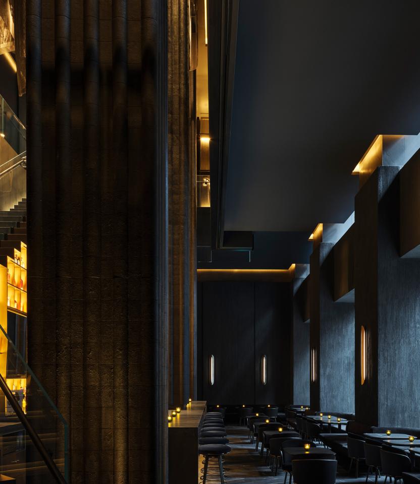 A Canada hospitality dining & social space with Lutron Athena. © Joel Esposito