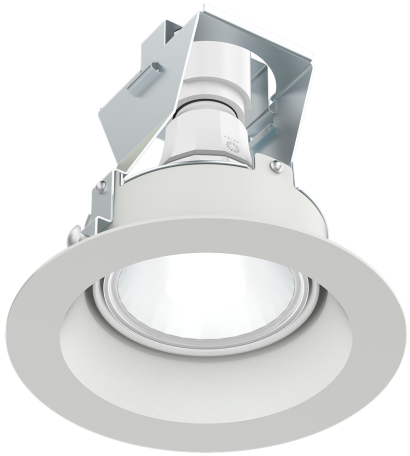 Ketra S30 retrofit downlight trim with cast-aluminum trim