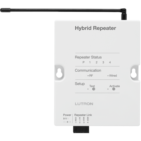 Signal repeater bridging wired and wireless devices for expanded system range.