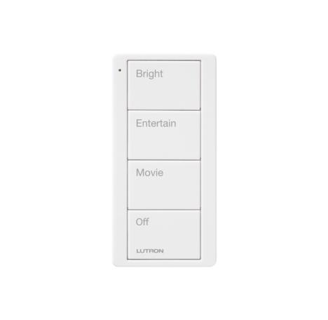 Close-up of wire-free Pico remote scene keypad with  preset button