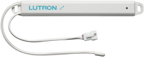 Close-up of wireless receiver control for Sivoia window treatment.